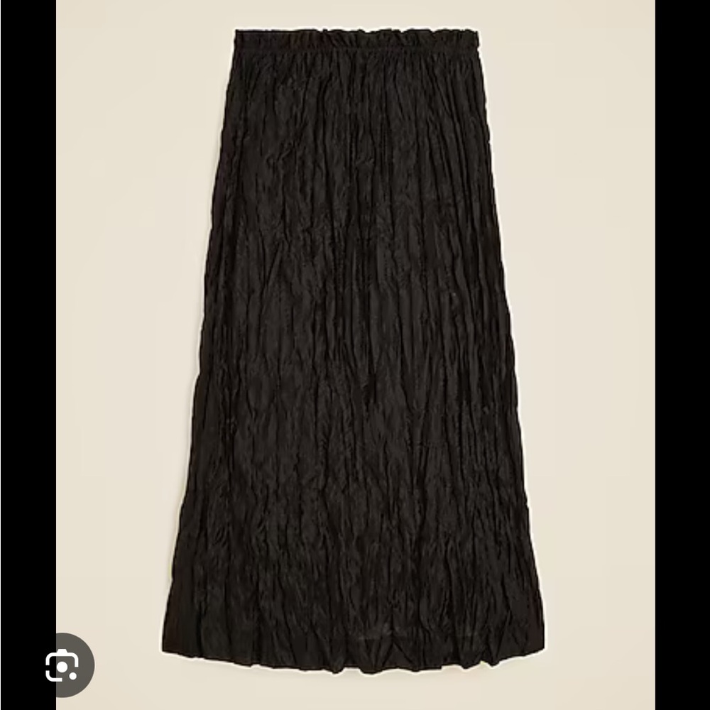 J. Crew Black Textured Midi Skirt